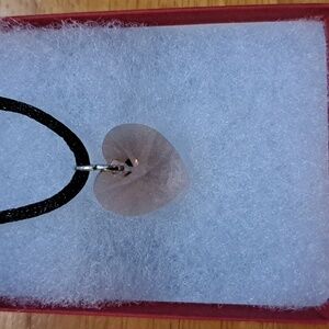 Evening Strawberry Crystal Heart Necklace